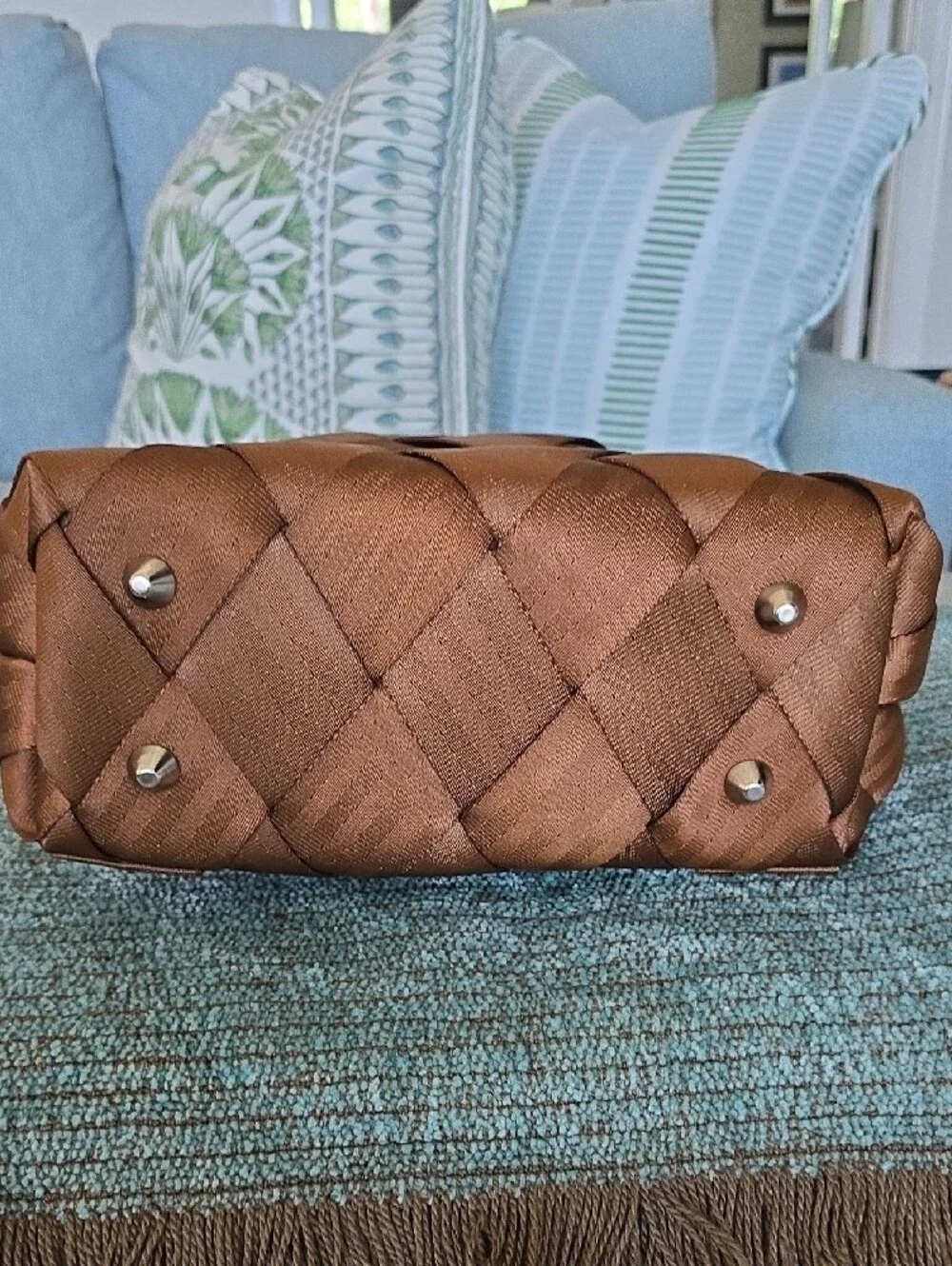 NWOT MAGGIE BAGS Woven Satin Brown Backpack - Men